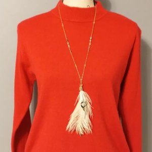 Unique Feather and Bead Necklace
